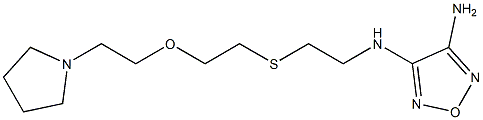 3-[[8-(Pyrrolidin-1-yl)-6-oxa-3-thiaoctan-1-yl]amino]-4-aminofurazan Struktur