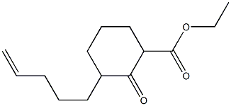 3-(4-Pentenyl)-2-oxocyclohexanecarboxylic acid ethyl ester Struktur