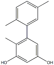 4-Methyl-5-(2,5-dimethylphenyl)benzene-1,3-diol Struktur