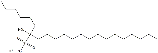 7-Hydroxydocosane-7-sulfonic acid potassium salt Struktur