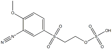 5-[2-(Hydroxysulfonyloxy)ethylsulfonyl]-2-methoxybenzenediazonium Struktur