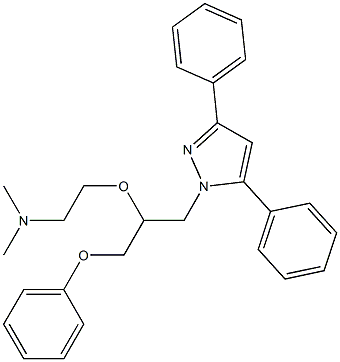 1-[3-Phenoxy-2-[2-(dimethylamino)ethoxy]propyl]-3,5-diphenyl-1H-pyrazole Struktur