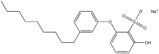 3-Hydroxy-3'-nonyl[oxybisbenzene]-2-sulfonic acid sodium salt Struktur