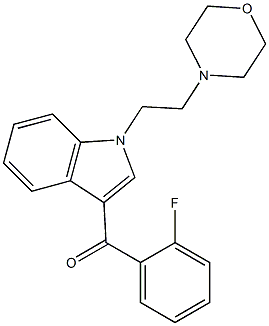 3-(2-Fluorobenzoyl)-1-[2-morpholinoethyl]-1H-indole Struktur