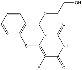 5-Fluoro-1-[(2-hydroxyethoxy)methyl]-6-(phenylthio)pyrimidine-2,4(1H,3H)-dione Struktur