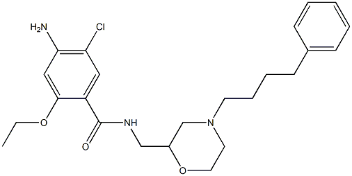 4-Amino-5-chloro-2-ethoxy-N-[[4-(4-phenylbutyl)-2-morpholinyl]methyl]benzamide Struktur