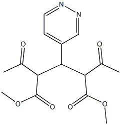 2,4-Diacetyl-3-(4-pyridazinyl)glutaric acid dimethyl ester Struktur