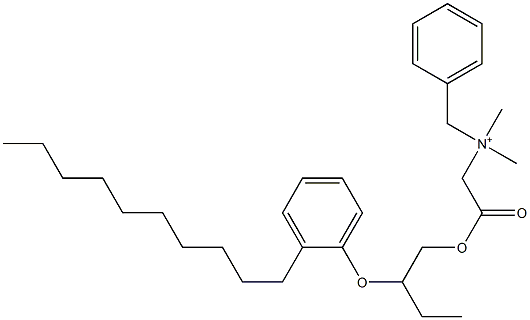 N,N-Dimethyl-N-benzyl-N-[[[2-(2-decylphenyloxy)butyl]oxycarbonyl]methyl]aminium Struktur