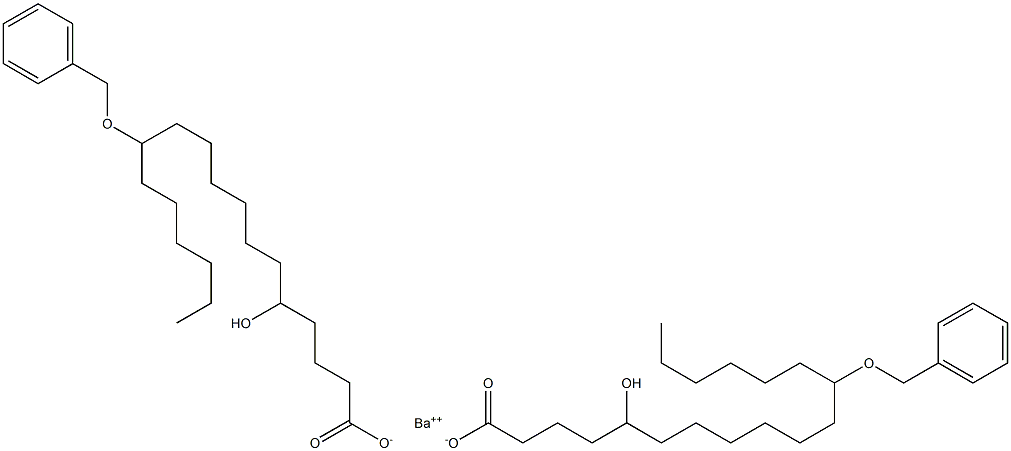 Bis(12-benzyloxy-5-hydroxystearic acid)barium salt Struktur