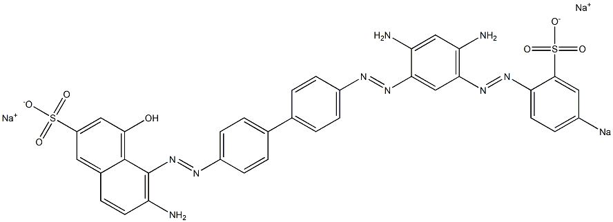 6-Amino-5-[[4'-[[2,4-diamino-5-[(4-sodiosulfophenyl)azo]phenyl]azo]-1,1'-biphenyl-4-yl]azo]-4-hydroxynaphthalene-2-sulfonic acid sodium salt Struktur