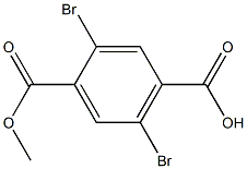 2,5-Dibromoterephthalic acid 1-methyl ester Struktur