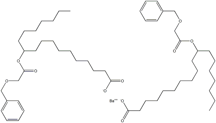 Bis[11-(benzyloxyacetoxy)stearic acid]barium salt Struktur