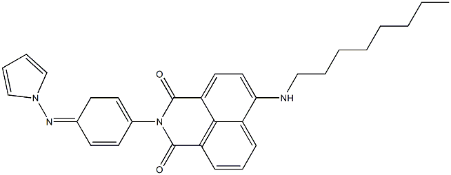 6-(Octylamino)-2-[4-pyrrolizinophenyl]-2H-benzo[de]isoquinoline-1,3-dione Struktur