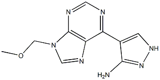 9-(Methoxymethyl)-6-(3-amino-1H-pyrazol-4-yl)-9H-purine Struktur