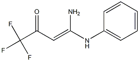 1,1,1-Trifluoro-4-amino-4-phenylamino-3-buten-2-one Struktur