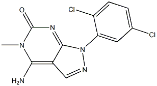 4-Amino-1-(2,5-dichlorophenyl)-5-methyl-1H-pyrazolo[3,4-d]pyrimidin-6(5H)-one Struktur