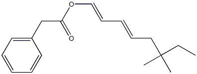 Phenylacetic acid 6,6-dimethyl-1,3-octadienyl ester Struktur