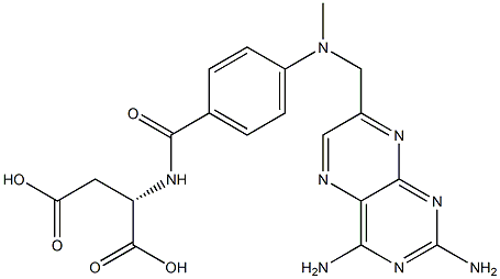 N-[p-[[(2,4-Diamino-7-pteridinyl)methyl]methylamino]benzoyl]-L-aspartic acid Struktur