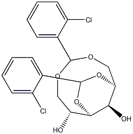 1-O,6-O:2-O,4-O-Bis(2-chlorobenzylidene)-D-glucitol Struktur