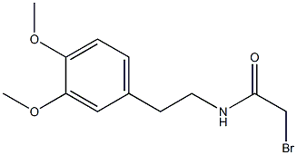 2-Bromo-N-[2-(3,4-dimethoxyphenyl)ethyl]acetamide Struktur