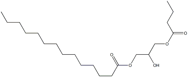 (-)-3-O-Myristoyl-1-O-butyryl-D-glycerol Struktur