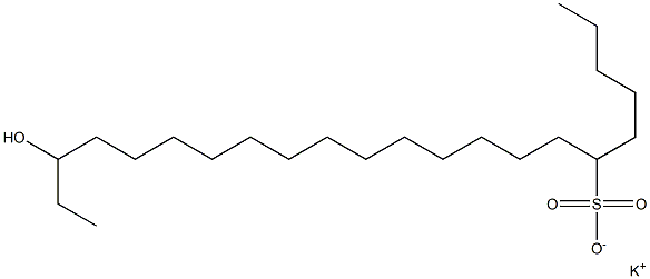 20-Hydroxydocosane-6-sulfonic acid potassium salt Struktur