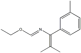 1-(3-Methylphenyl)-1-[(ethoxy)methyleneamino]-2-methyl-1-propene Struktur