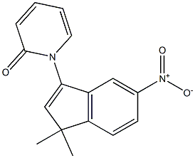 1-(1,1-Dimethyl-5-nitro-1H-inden-3-yl)pyridin-2(1H)-one Struktur