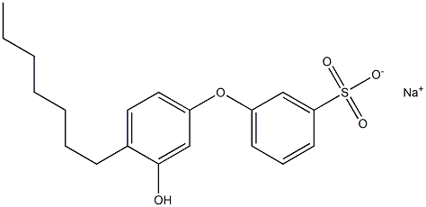 3'-Hydroxy-4'-heptyl[oxybisbenzene]-3-sulfonic acid sodium salt Struktur