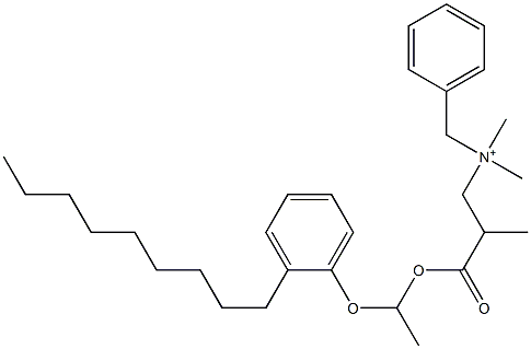 N,N-Dimethyl-N-benzyl-N-[2-[[1-(2-nonylphenyloxy)ethyl]oxycarbonyl]propyl]aminium Struktur