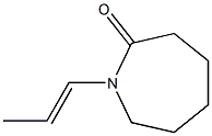 1-(1-Propenyl)-4,5,6,7-tetrahydro-1H-azepin-2(3H)-one Struktur