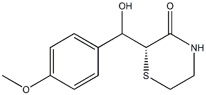 Dihydro-2-[(R)-hydroxy(4-methoxyphenyl)methyl]-2H-1,4-thiazin-3(4H)-one Struktur