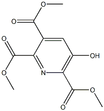 5-Hydroxypyridine-2,3,6-tricarboxylic acid trimethyl ester Struktur