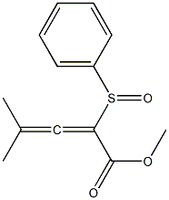 4-Methyl-2-phenylsulfinyl-2,3-pentadienoic acid methyl ester Struktur