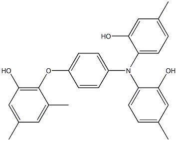 N,N-Bis(2-hydroxy-4-methylphenyl)-4-(6-hydroxy-2,4-dimethylphenoxy)benzenamine Struktur