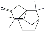 4,5,6,7,8-Pentahydro-1,4,9,9-tetramethyl-3aH-3a,7-methanoazulen-2(3H)-one Struktur