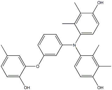 N,N-Bis(4-hydroxy-2,3-dimethylphenyl)-3-(2-hydroxy-5-methylphenoxy)benzenamine Struktur