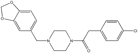 1-(1,3-Benzodioxol-5-ylmethyl)-4-[(4-chlorophenyl)acetyl]piperazine Struktur