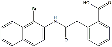 2-[2-[(1-Bromo-2-naphtyl)amino]-2-oxoethyl]benzoic acid Struktur