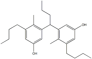 5,5'-Butylidenebis(3-butyl-4-methylphenol) Struktur