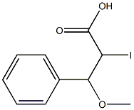 2-Iodo-3-methoxy-3-phenylpropanoic acid Struktur