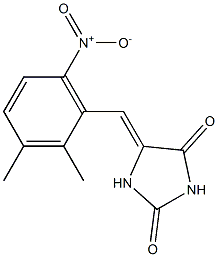 5-[2,3-Dimethyl-6-nitrobenzylidene]imidazolidine-2,4-dione Struktur