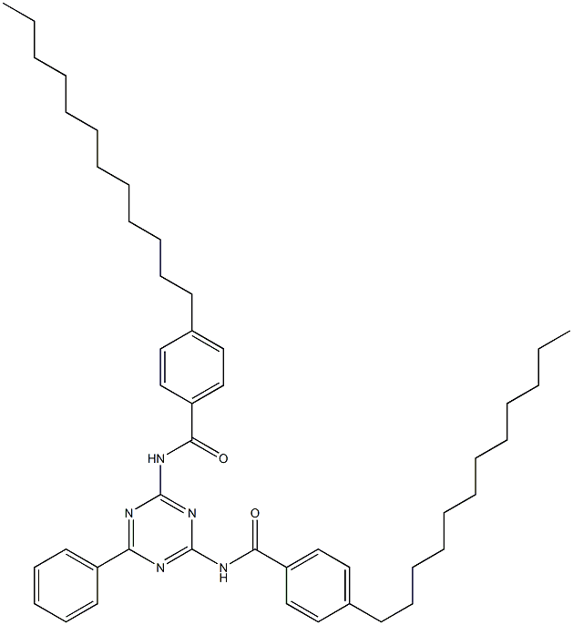 N,N'-(6-Phenyl-1,3,5-triazine-2,4-diyl)bis(4-dodecylbenzamide) Struktur