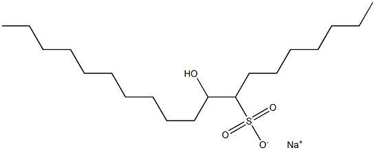 9-Hydroxynonadecane-8-sulfonic acid sodium salt Struktur