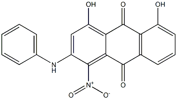 2-Anilino-4,5-dihydroxy-1-nitroanthraquinone Struktur