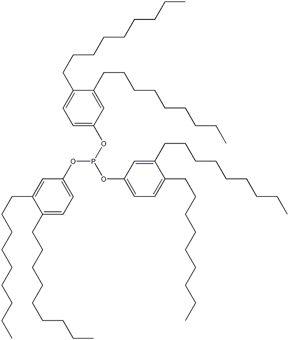 Phosphorous acid tris(3,4-dinonylphenyl) ester Struktur