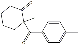 2-Methyl-2-(4-methylbenzoyl)cyclohexan-1-one Struktur