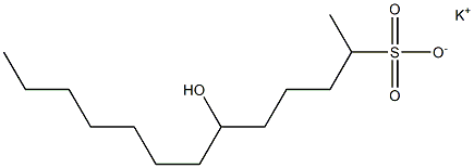 6-Hydroxytridecane-2-sulfonic acid potassium salt Struktur