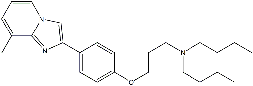 2-[4-[3-(Dibutylamino)propoxy]phenyl]-8-methylimidazo[1,2-a]pyridine Struktur