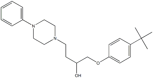 1-(4-tert-Butylphenoxy)-4-[4-[phenyl]-1-piperazinyl]-2-butanol Struktur